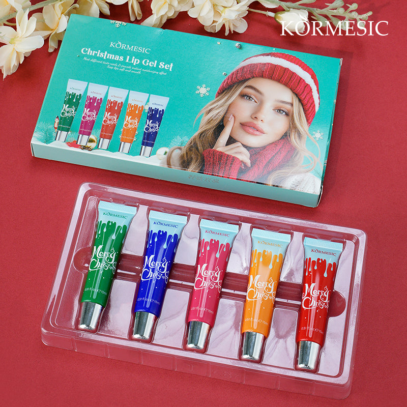 KORMESIC gel à lèvres de Noël set exclusivement pour le commerce extérieur 15ml-15ml-15ml-15ml