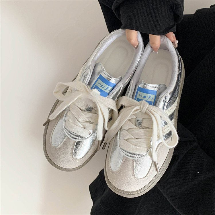Retro Casual Blanc Sneakers Pour Femmes Versatile et Parfait pour le Sport