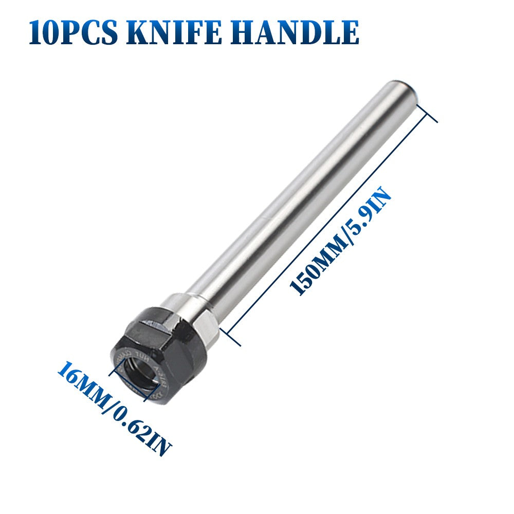 10Pcs ER16 Ensemble de collet à ressort pour fraisage CNC Machine de gravure d'outil acier