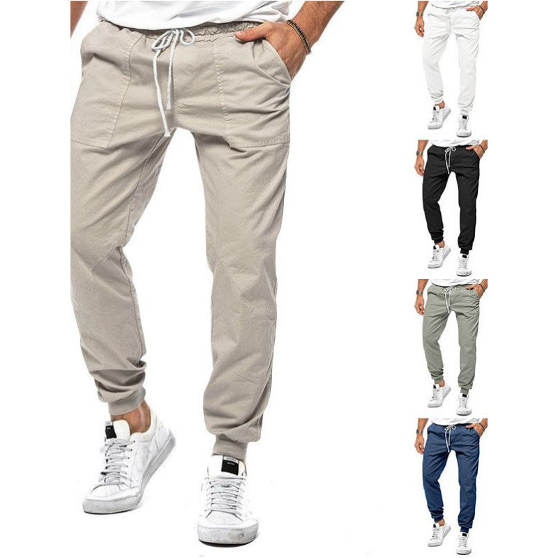 Du printemps et de l'automne Pantalons occasionnels masculins sans pantalon à la cheville Casual Slim Outdoor Overall