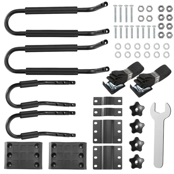 1 paire Universal J-Bar Kayak Carrier 220LBS Voiture de canot lourd de chargement Top Mount Carrier Ro