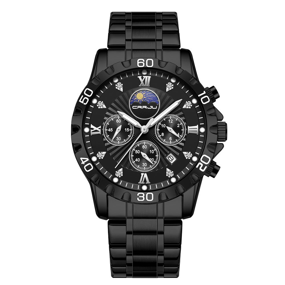 Hommes Multifonctionnel Business Calendar Quartz Watch