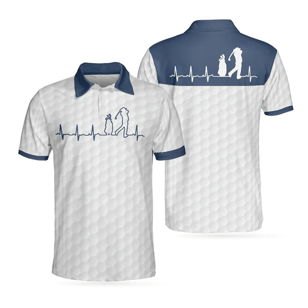 Chemise de golf pour homme T-shirt manches courtes