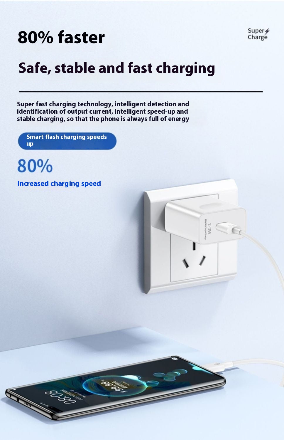 Câble de données à charge rapide 6A de type C