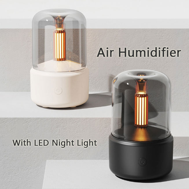 Ambiance lumière humidificateur bougie lumière Aroma Diffuseur portable 120ml USB électrique Hum