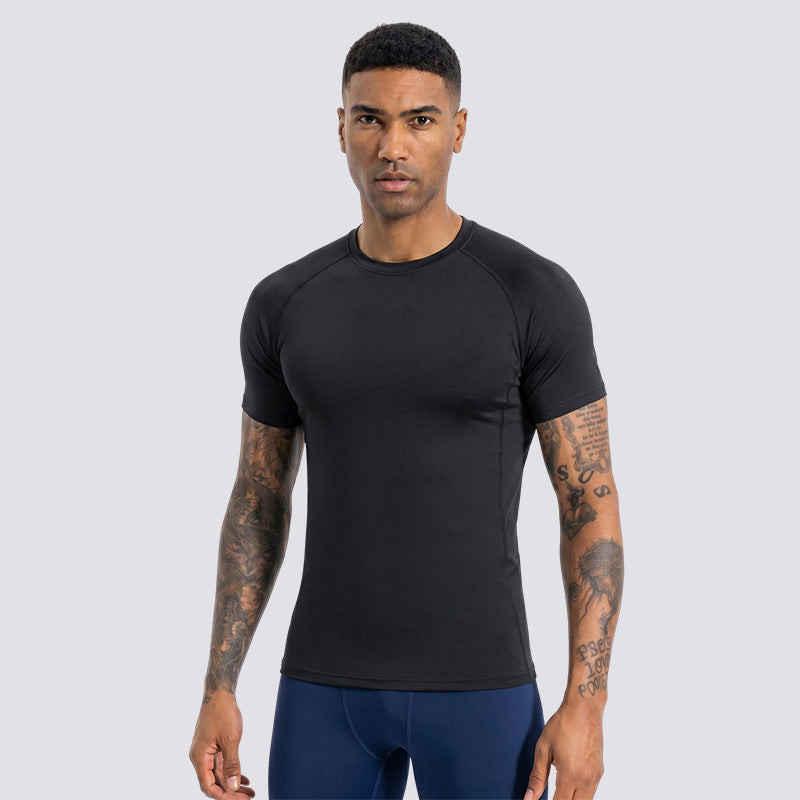 Hommes Manches courtes Sweat-wicking Quick-sèchement Sports de plein air Top
