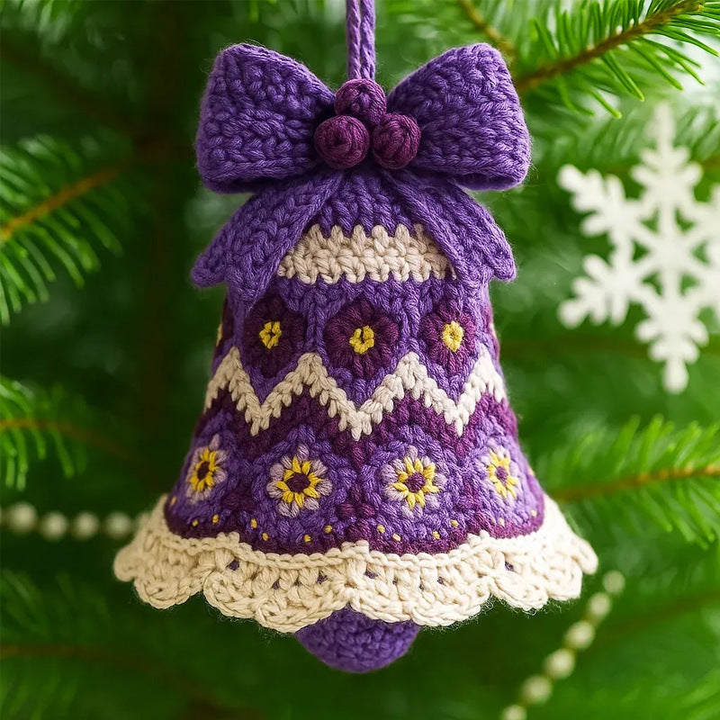 Pendentif de décoration d'arbre de Noël de cloche de Noël 2D plat