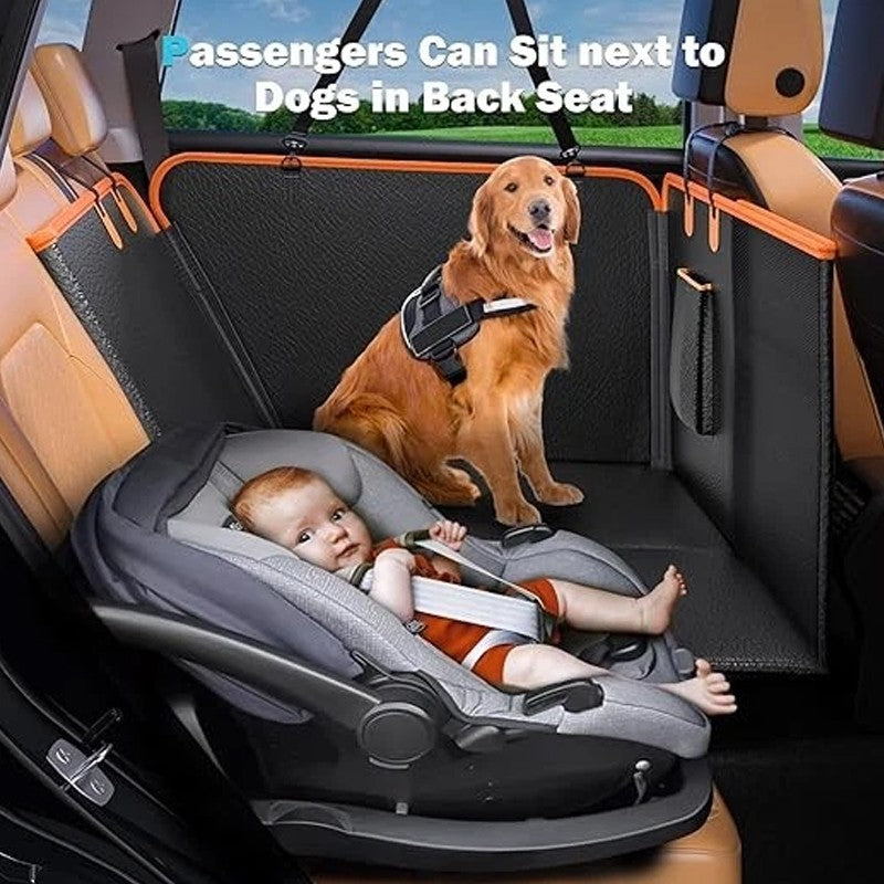 Housse de siège de voiture de chien imperméable à l'eau Protecteur de siège arrière inférieur rigide