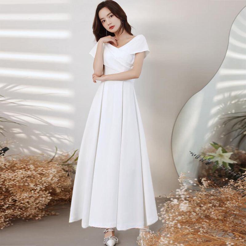 Robe de fiançailles rouge de mariage d'été