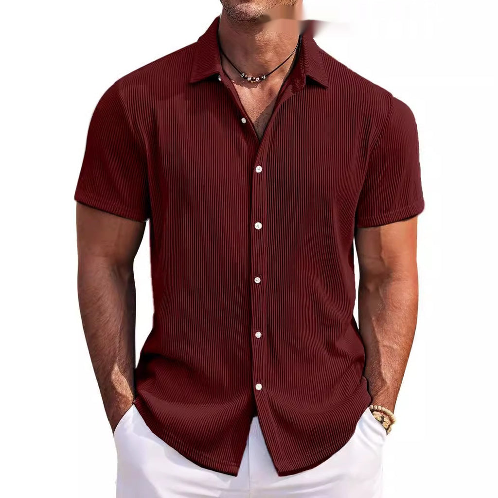 Chemise à manches courtes à manches courtes imprimée pour hommes