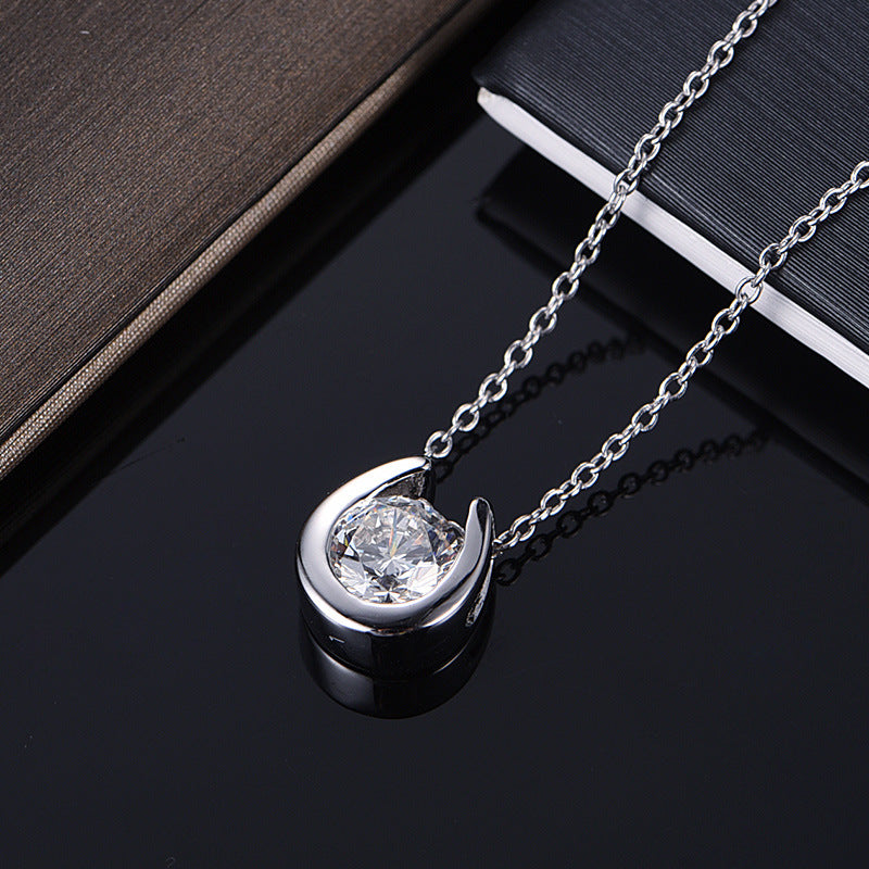 S925 Collier pendentif minimaliste en argent sterling