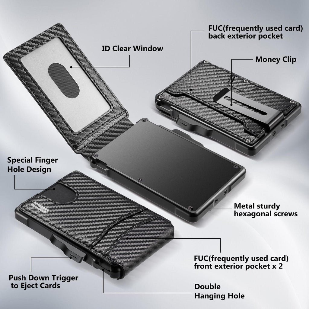 Carte de support en aluminium en cuir de fibre de carbone