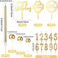 Or Anniversaire Cake Toppers 34 Unités
