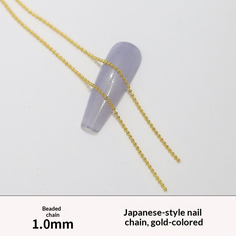 Chaîne de perles en métal, style japonais