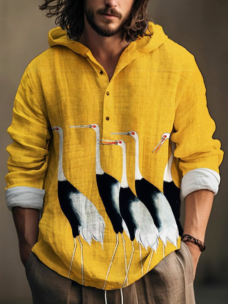 Pull à capuche avec boutons pour hommes