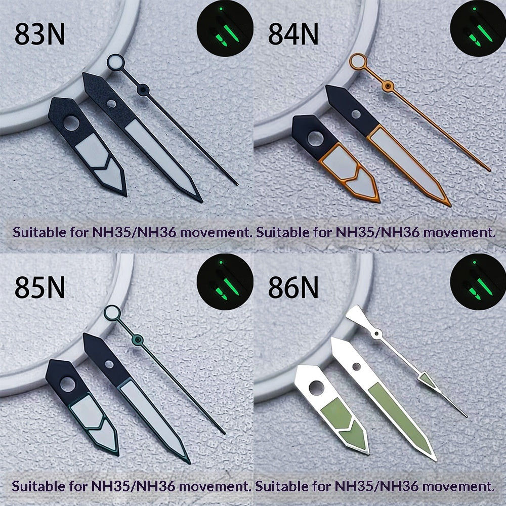 Accessoires de montre mains modifiées Compatible avec NH35NH36 Mouvements Luminous Watch Ha