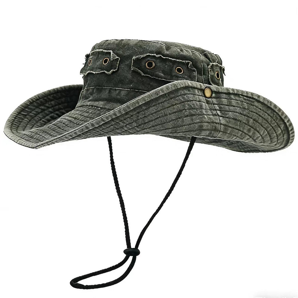 Chapeau de seau Lavé-cotton rétro pour la protection solaire à l'extérieur
