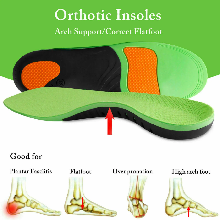 Semelles de chaussures orthèse Inserts Pieds plats Haute Arche Support pour la fasciite plantarienne