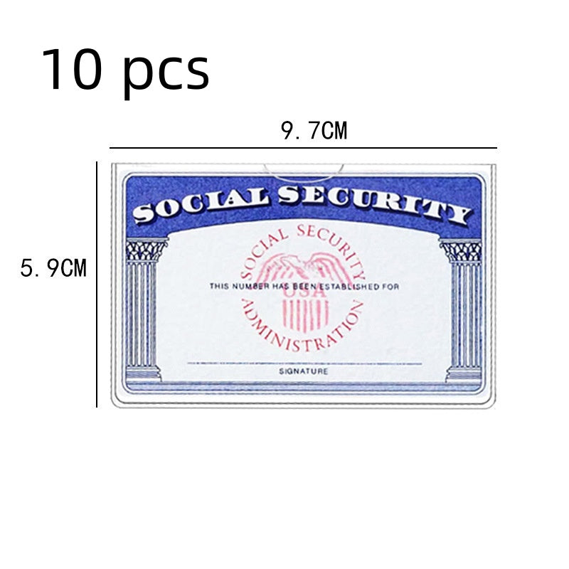 Transparent Social Security ID Card