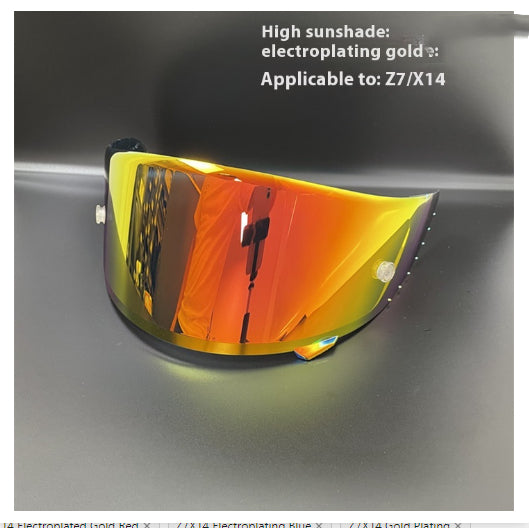Suitable for RYD Electroplating Lens Full Face Helmet Sunscreen Lens Antifog Set