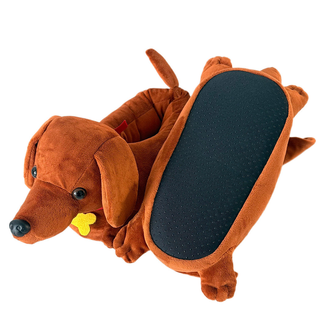 Dachshund Accueil Chambre à coucher Hiver en peluche Pantoufles
