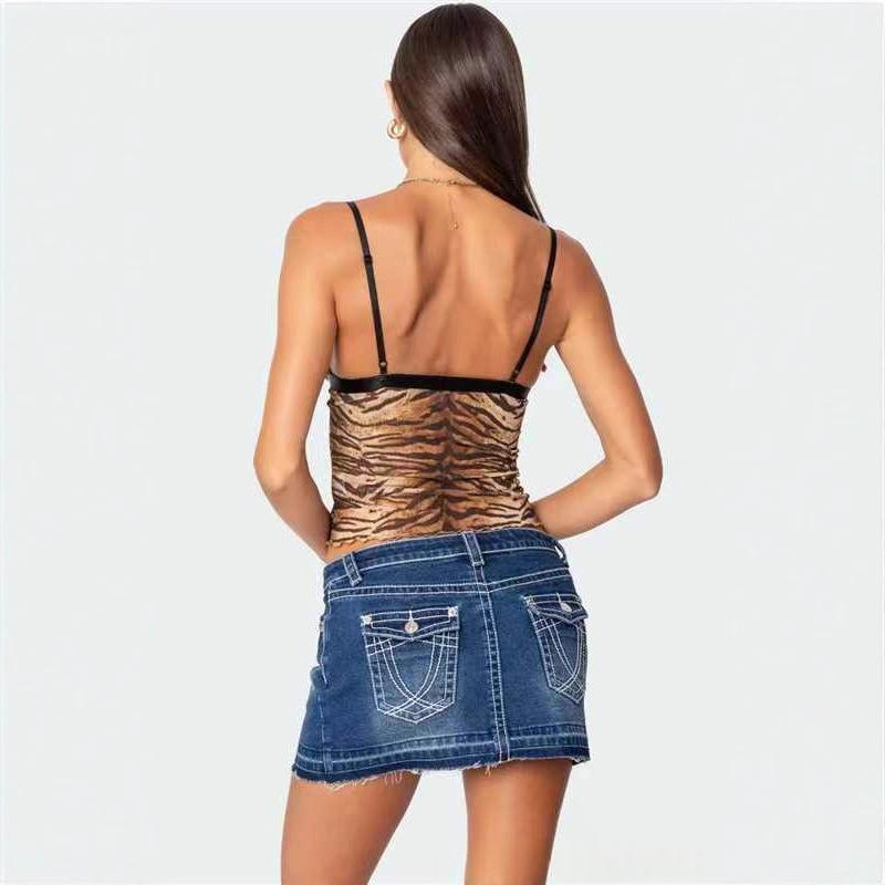Femmes Sexy Figure-hugging Leopard-print Camisole