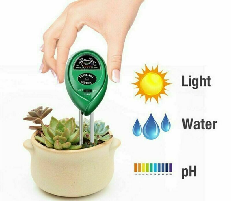3 Dans 1 testeur PH compteur d'eau du sol compteur d'essai de lumière pour la plantation de plantes de jardin
