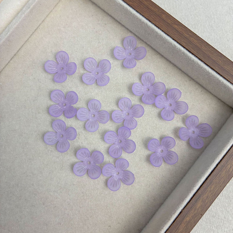 Matte 4-Petal Acrylique Bases de Blossom Translucide