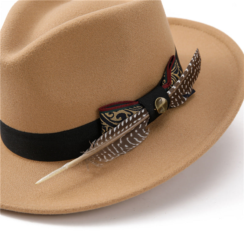 Chapeau élégant en laine pour hommes haut de gamme