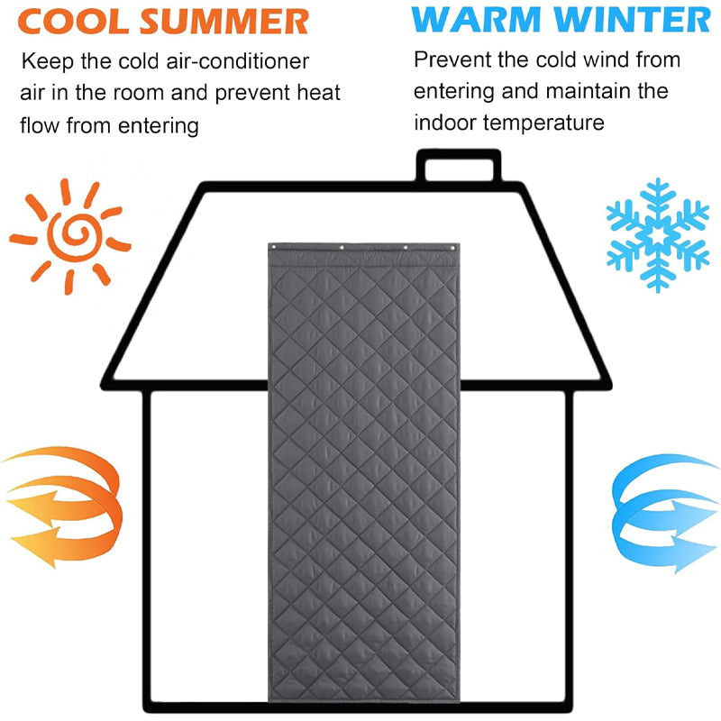 Winter quilted magnetic door curtain