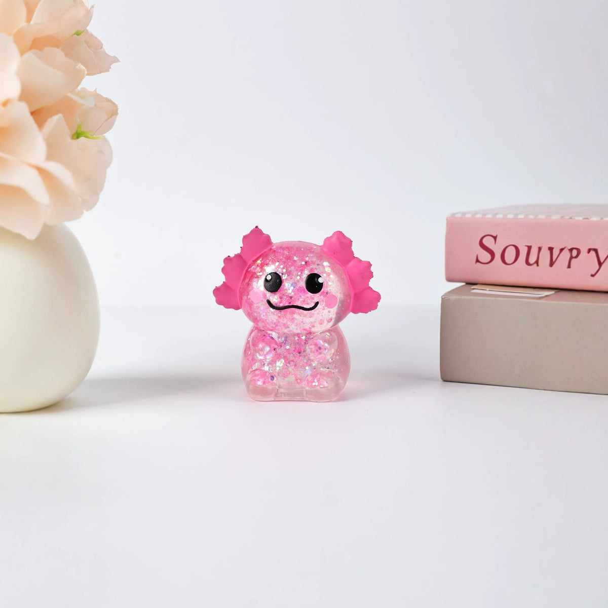 1PCS Glitter Axolotl Squishy