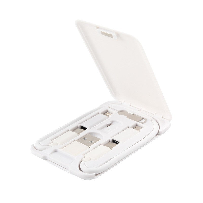 Portable Data Cable Business Card Holder Câble de recharge multifonctions Mobile Phone Bracke