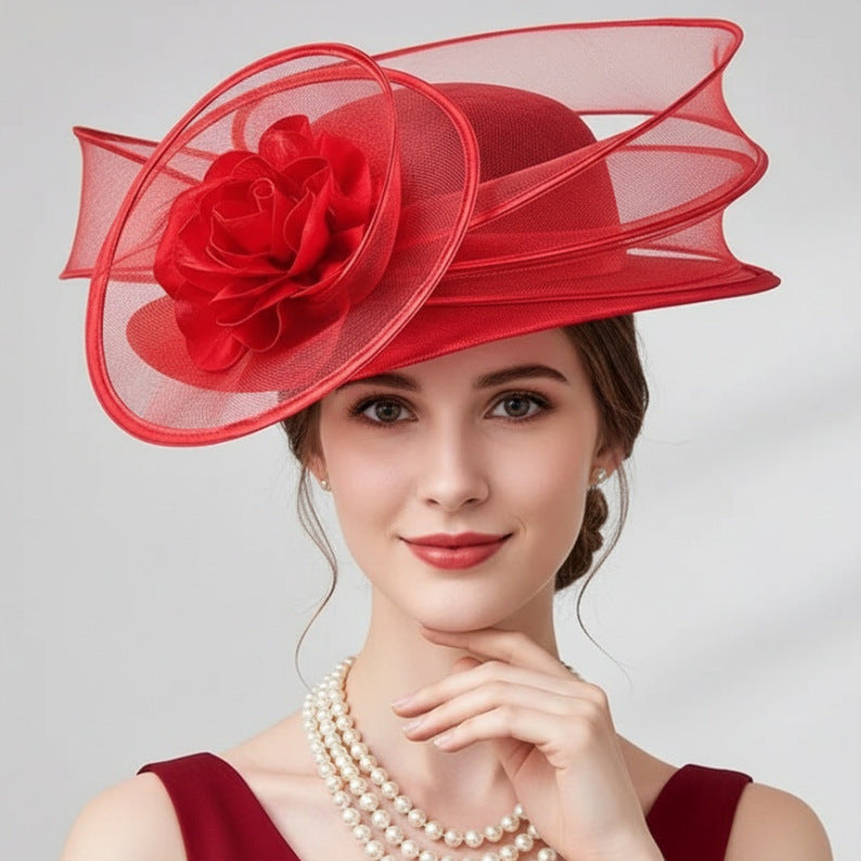 Chapeau de soleil pour femmes à large bord pour les occasions officielles