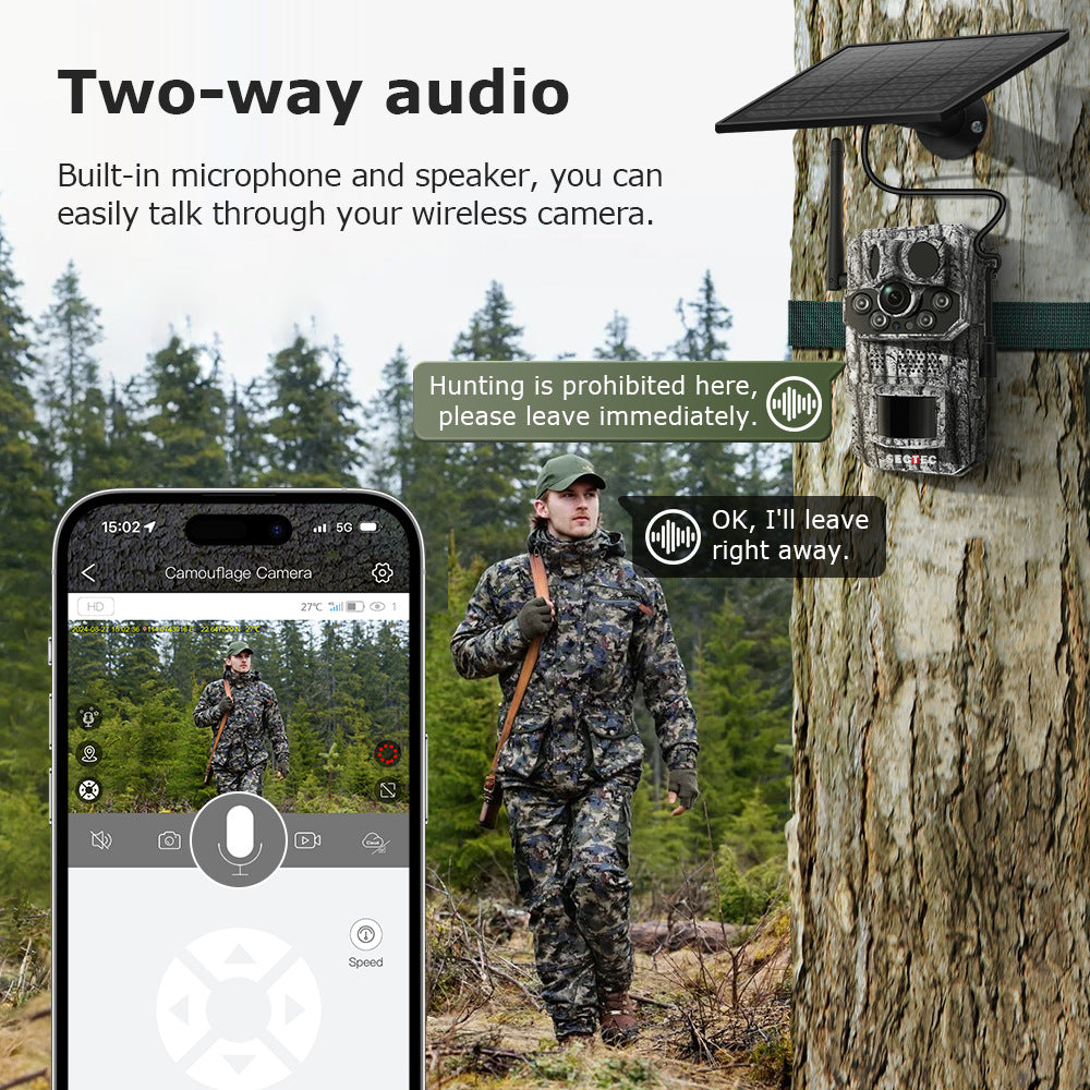 Caméra de chasse 4G Prise en charge intelligente de positionnement Détection de température