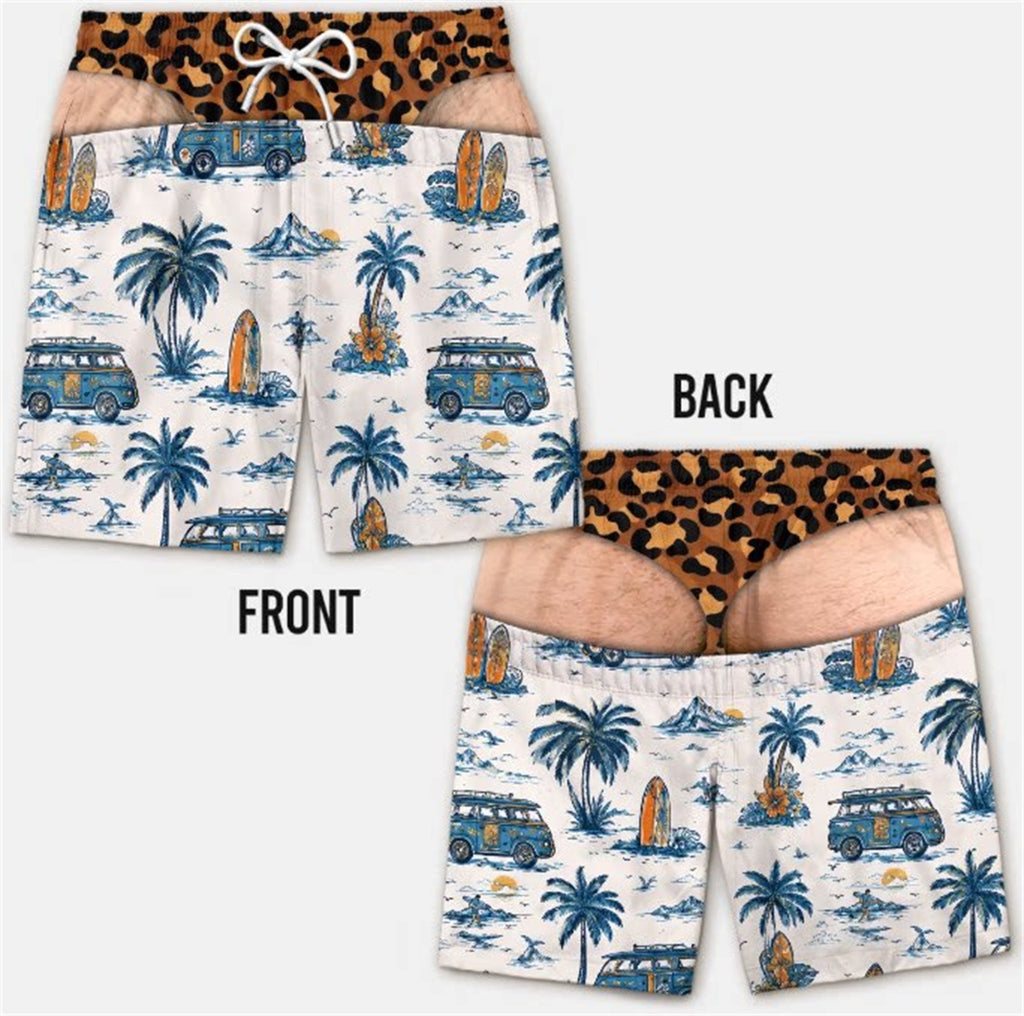 Short casual respirant imprimé homme
