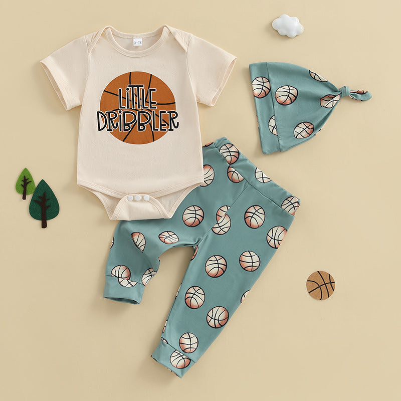 Enfants Basketball Onesie et Pantalon Long Ensemble de 3 pièces