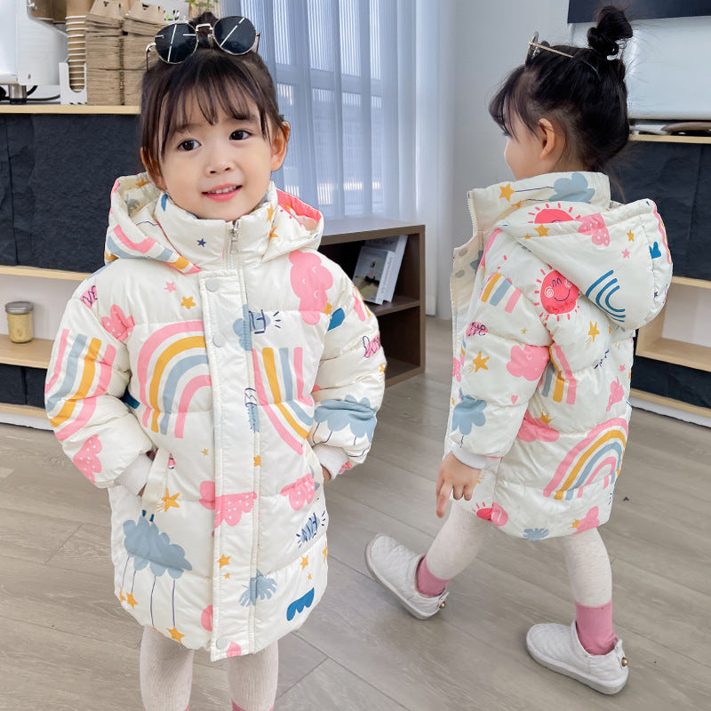Style Veste Down pour enfants Coton long et épais