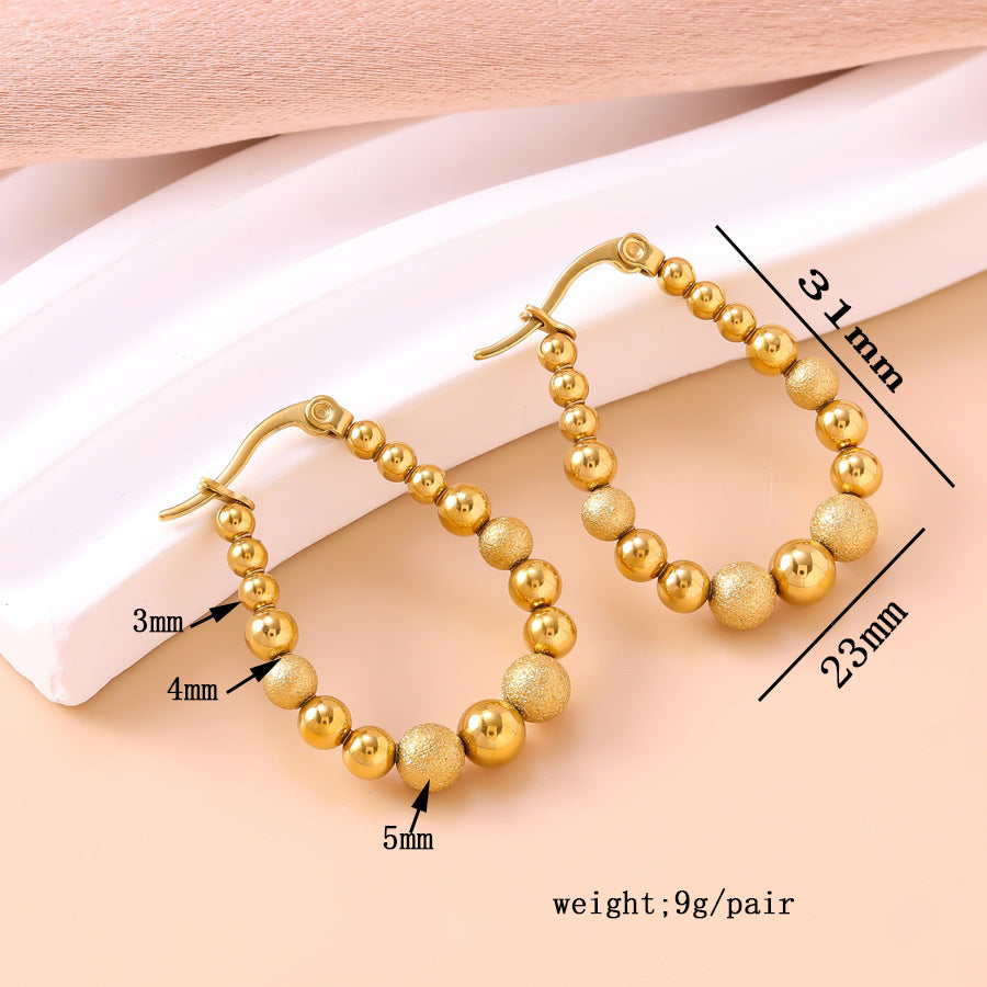 Boucles d'oreilles en perles givrées de style Instagram