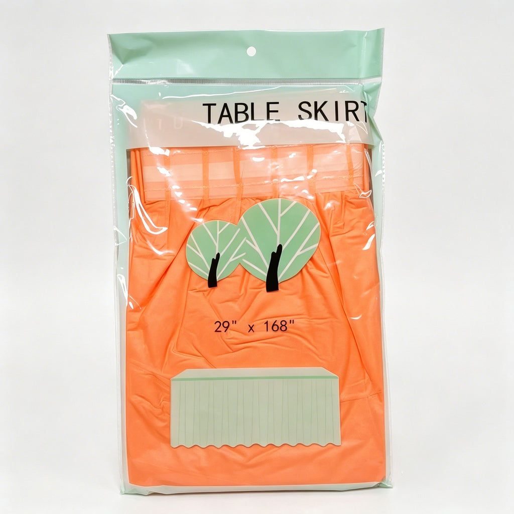 PEVA Jupe de table autocollante imperméable à l'huile-proof jetable skirting pour le mariage de fête