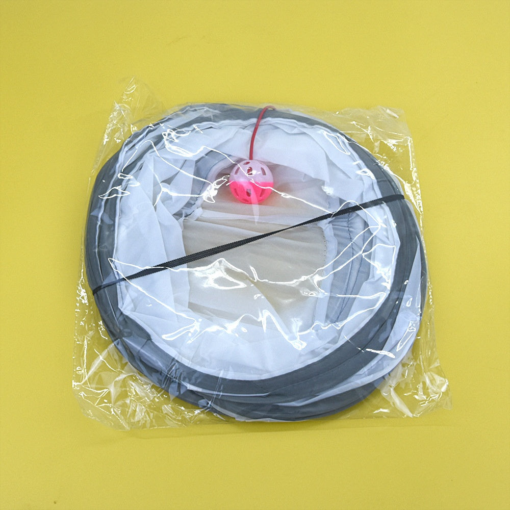White Cat Tunnel Rolling Dragon Pet Toy Fournitures