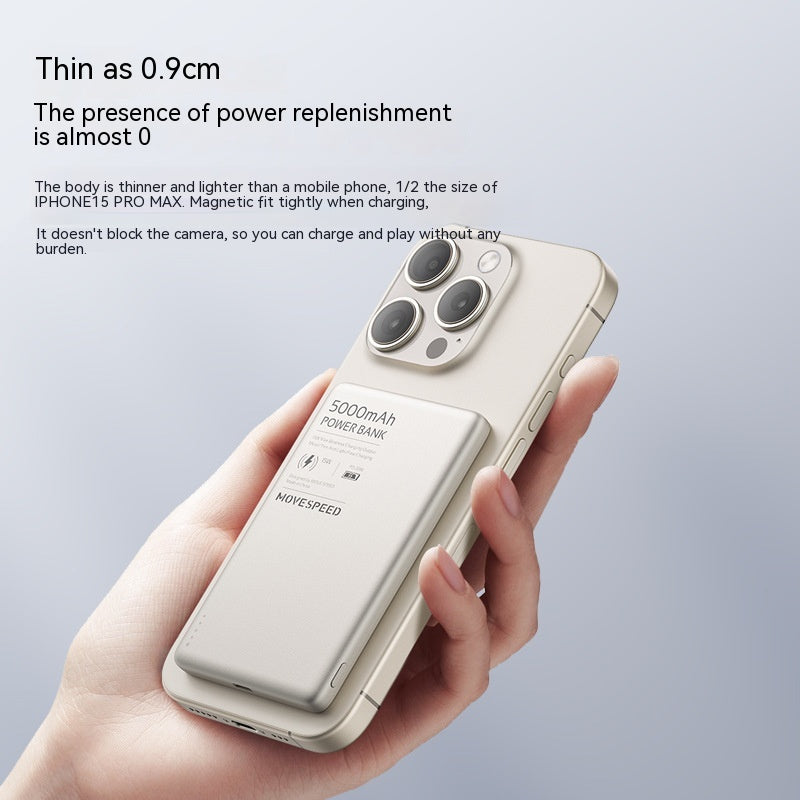 Vitesse 5000 MA Power Bank Ultra-fin transparent