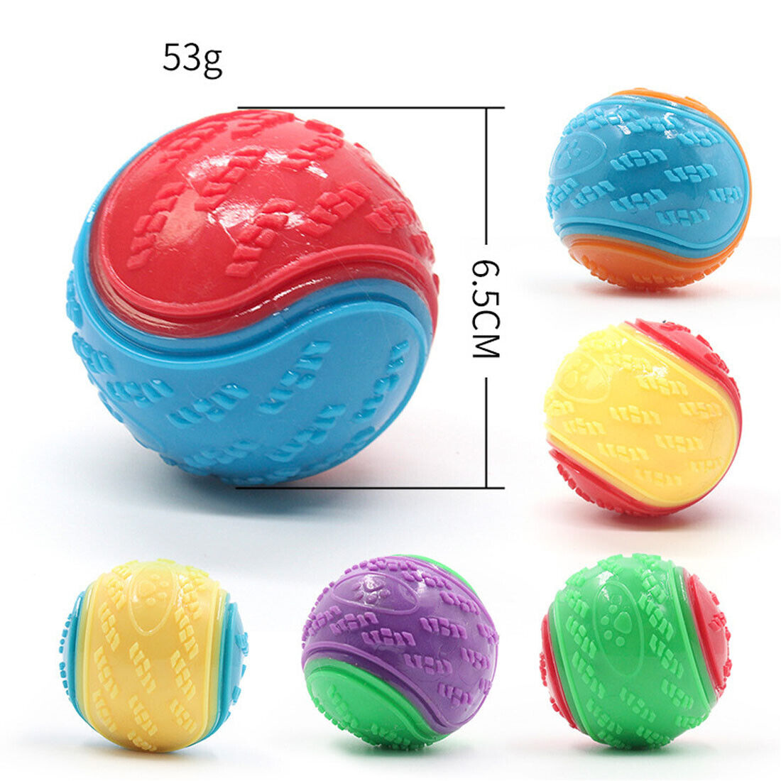 Scooby-Doo Squeaky durable Set de 8 boules de chien pour le nettoyage des dents Interactive UK