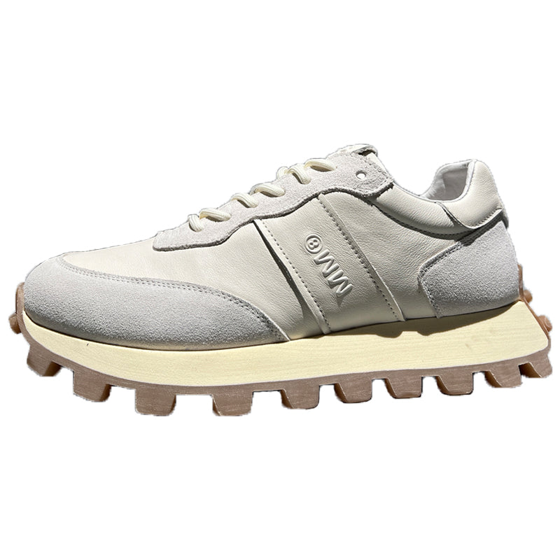 Chaussures de sport en cuir de dentelle de mode pour hommes