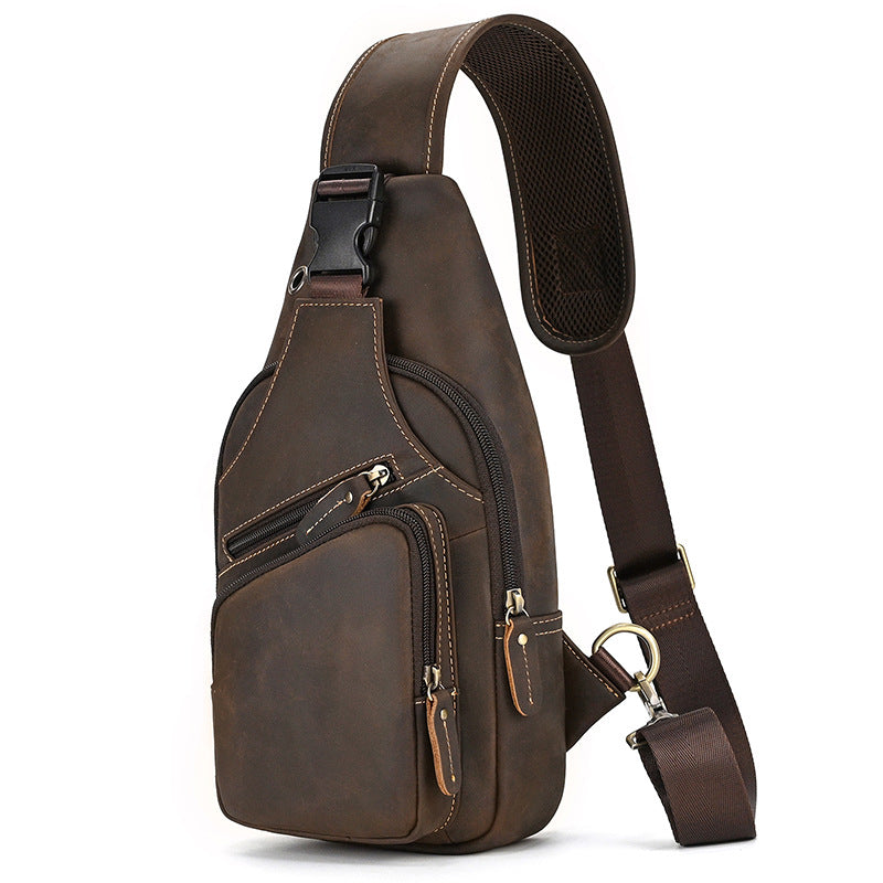 Sac transdermique vintage en cuir de vache