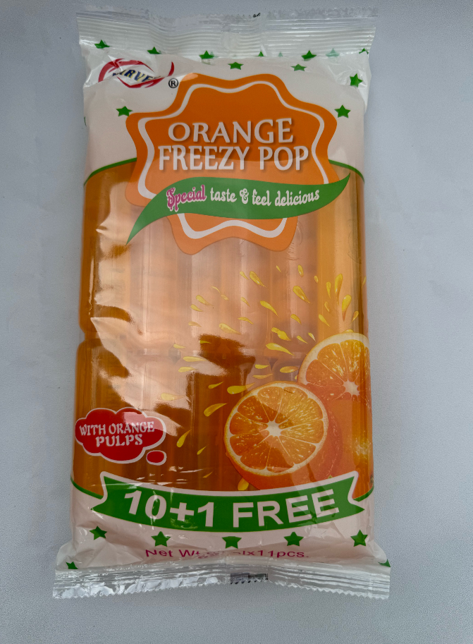Bâton de gelée de popsicule orange de mangue