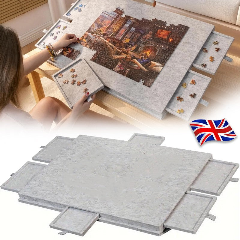Felt Jigsaw Puzzle Board Portable Puzzle Rangement-Table W 6 Tiroir coulissant 1o00pcs