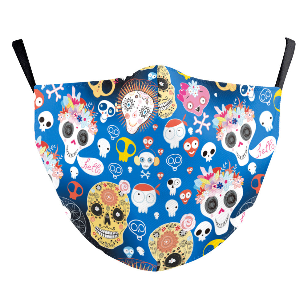 Wansheng impression numérique visage animal tigre oreille suspension masque double couche
