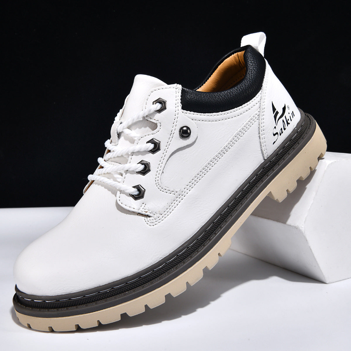 Bottes de travail de style britannique pour hommes tendance