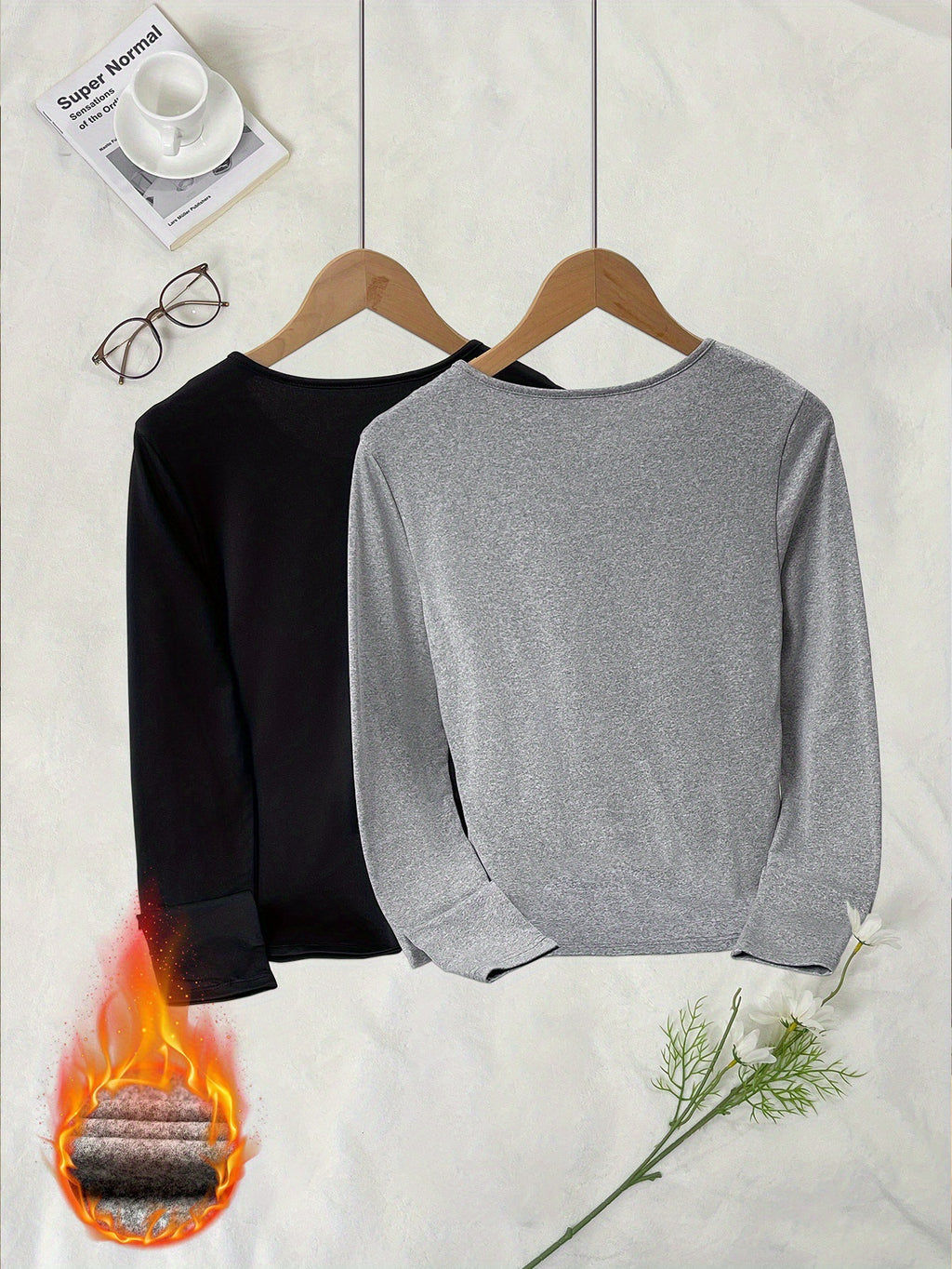 Solide couleur mode Casual Slim Fit chaud Top