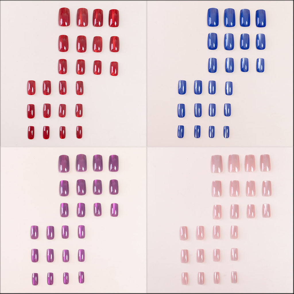 Assortiment de couleurs Boutons pour ongles des yeux de chat Set Stickers pour ongles amovibles